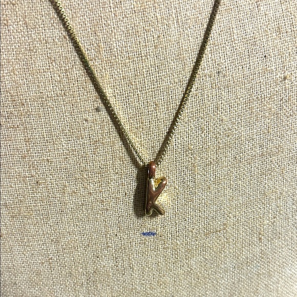 BaubleBar Gold 'K' Charm Necklace - Picture 1 of 3